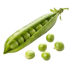 green peas isolated on white