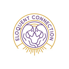 Simple Logo with Gemini eloquent icon. Simple Logo with Gemini icon for social media, app, and web design. Vector illustration