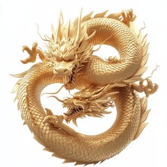 Obraz premium Golden Dragon Artwork. Golden Dragon