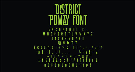 District Pomay is a fancy rounded modern sans serif font. With bold tall and rounded stroke, fun character with a bit of ligatures and alternates.