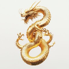 Obraz premium Shining Golden Dragon Design