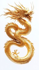 Fototapeta premium Shining Golden Dragon Design