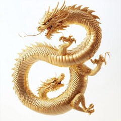 Obraz premium Mythical Golden Dragon Image