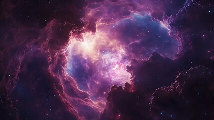Fototapeta premium Cosmic Nebula Cloud Formation In Deep Space