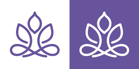 Yoga Logo Design, Creative Symbol, Icon line art abstrack

