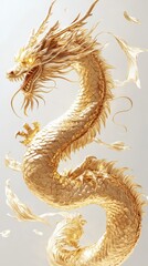 Obraz premium Golden Dragon Illustration