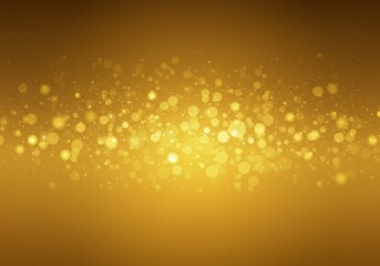 Obraz premium An abstract background with a gold gradient and scattered gold circles creating a warm bokeh effect