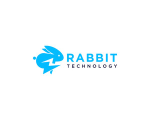 Fototapeta premium Lightning rabbit logo