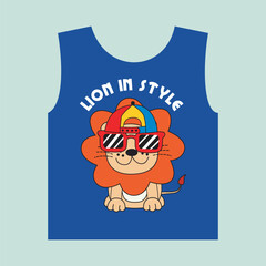 lion in style design cartoon vector illustration