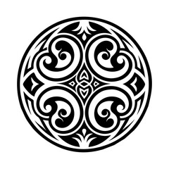 Koru pattern icon in glyph style