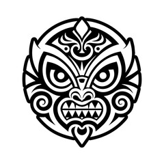 A filled style icon of maori guardian symbol