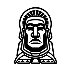 Moai icon in glyph style