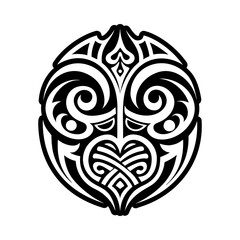 Polynesia tattoo icon in filled style
