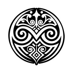 Pounamu symbol icon in glyph style