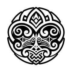 A glyph style icon of polynesian sign