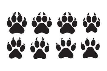 Dog paw silhouette  Bundle , Dog paw silhouette  Vector © Madhusudan