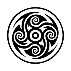 Swirl symbol icon in glyph style