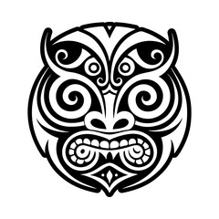 A filled style icon of taniwha symbol symbol