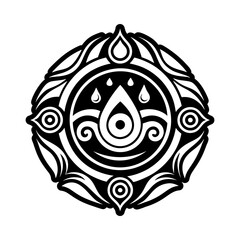 Water spirit icon in filled style