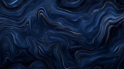 Fototapeta premium Abstract navy blue and gold liquid marble texture background.