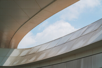 Partial close-up of modern architecture in Shenzhen, Guangdong Province, China on June 4, 2023