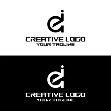 creative letter logo ei design vectors