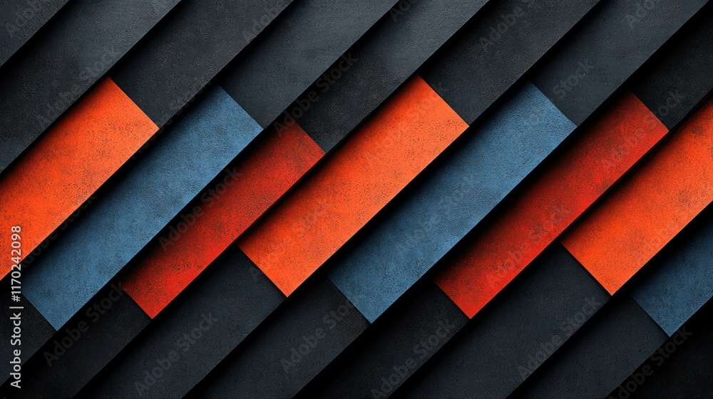 Poster abstract geometric pattern with layered colors.