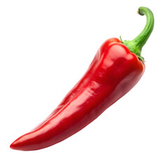 red chili pepper isolated on transparent background