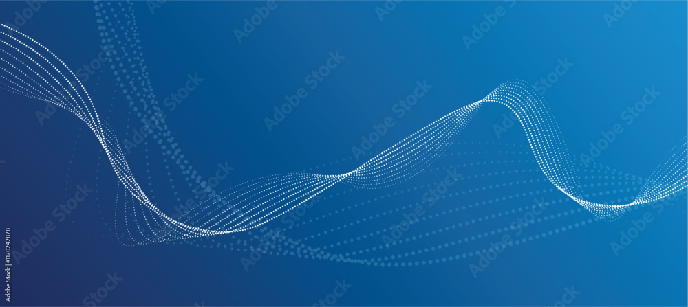 Aufkleber abstract blue wave background. abstract blue wave background. modern abstract dark blue gradient bac