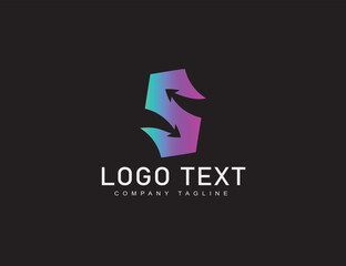 Letter S logo gradient illustration