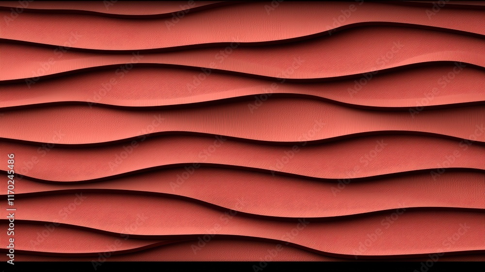 Aufkleber smooth wavy textured background in earthy red tones for design use