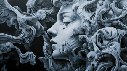 Weeping Woman: A Surreal, Abstract Portrait