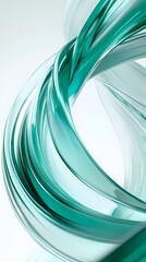 Digital Technology Green Abstract Glass Stripe Curve Poster Background