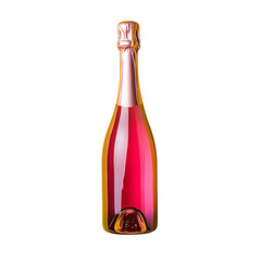 Close-up champagne bottle with glasses
