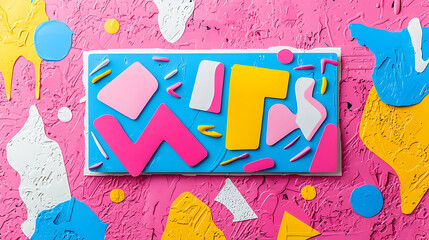 Vibrant Geometric Shapes Abstract Art Canvas