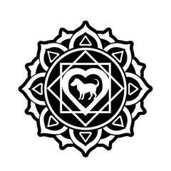 A glyph style icon of animal chakra symbol
