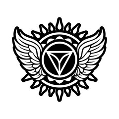 Angel wings icon in glyph style