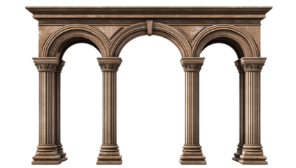 columns isolated on white