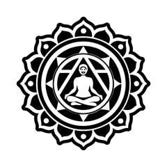 Astral protection symbol icon in solid style