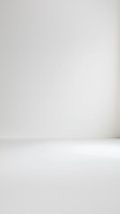 Minimalist Empty Room with White Walls and Soft Lighting Effect