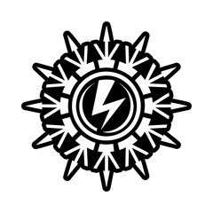 A solid style icon of energy burst symbol