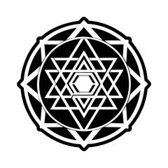 Collection of Chakra Symbols Glyph Style Icons 

