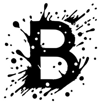recommend clip art: Abstract letter B silhouette