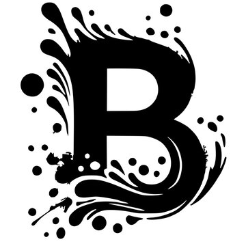 recommend clip art: Abstract letter B silhouette
