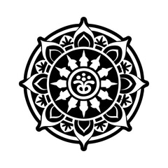 Mandala artwork icon in solid style