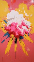 Fototapeta premium Abstract Expressionist Explosion of Color and Energy