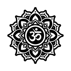 Om symbol icon in filled style