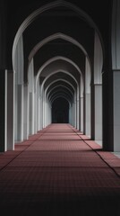 Obraz premium Photo of inner interior of mosque, low-light photography