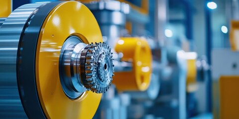Fototapeta premium Energy Efficient Machinery Operating in a Steel Mill: Advancing Sustainable Industrial Practices