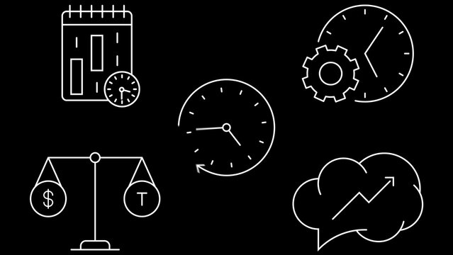 Task & Efficiency Line Icons